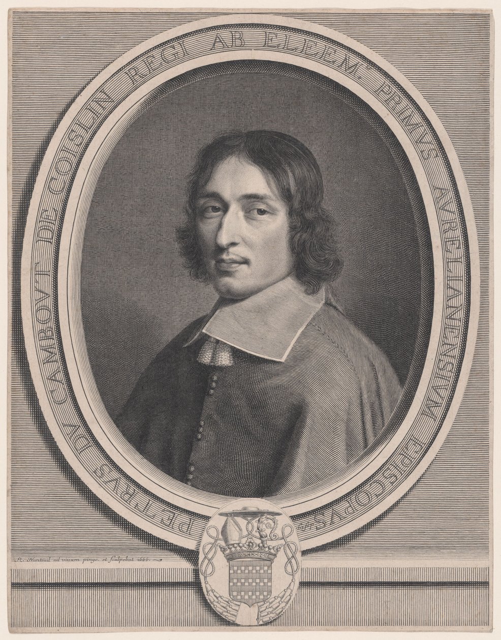 Pierre-Arnoud du Cambout, kardinal de Coislin (kardinal af Coislin) af Robert Nanteuil