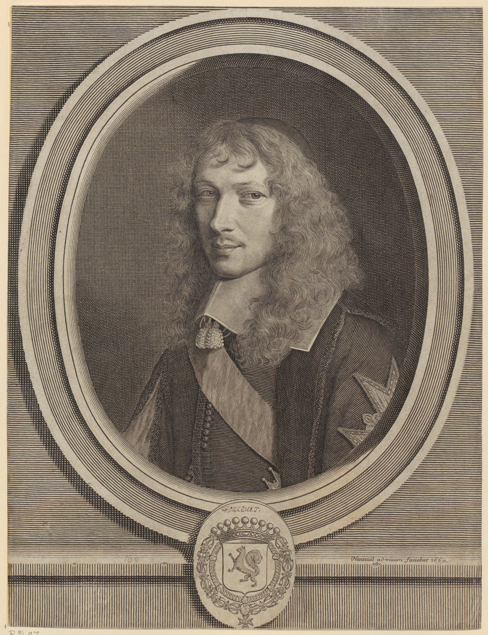 Portræt af Basile Fouquet af Robert Nanteuil