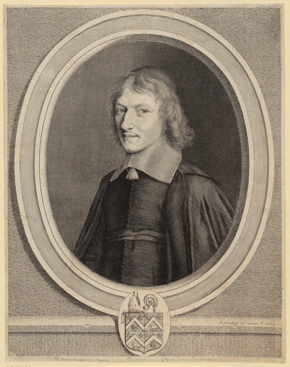 Portræt af Dominique de Ligny af Robert Nanteuil