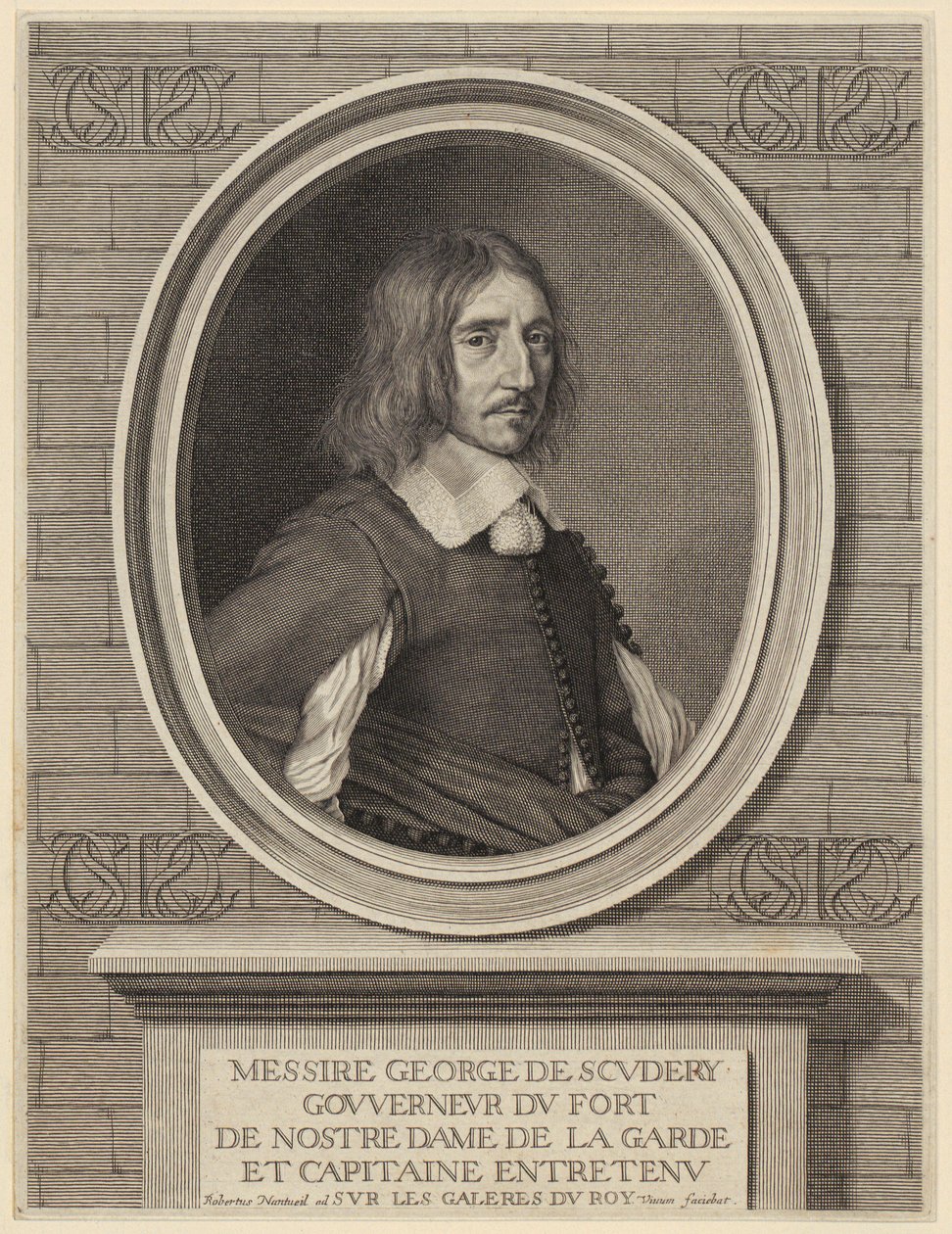 Portræt af George de Scudéry af Robert Nanteuil