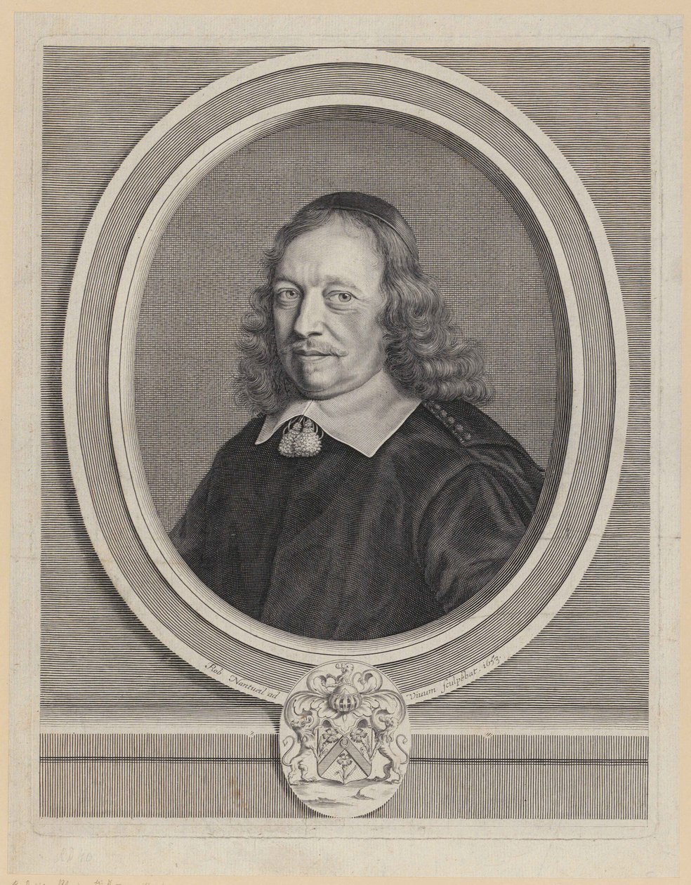 Portræt af Gilles Blondeau af Robert Nanteuil