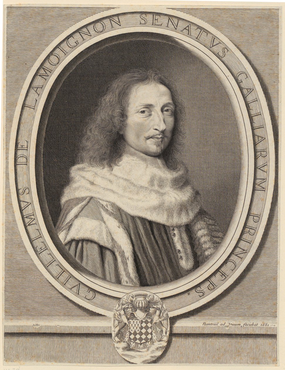 Portræt af Guillaume de Lamoignon af Robert Nanteuil