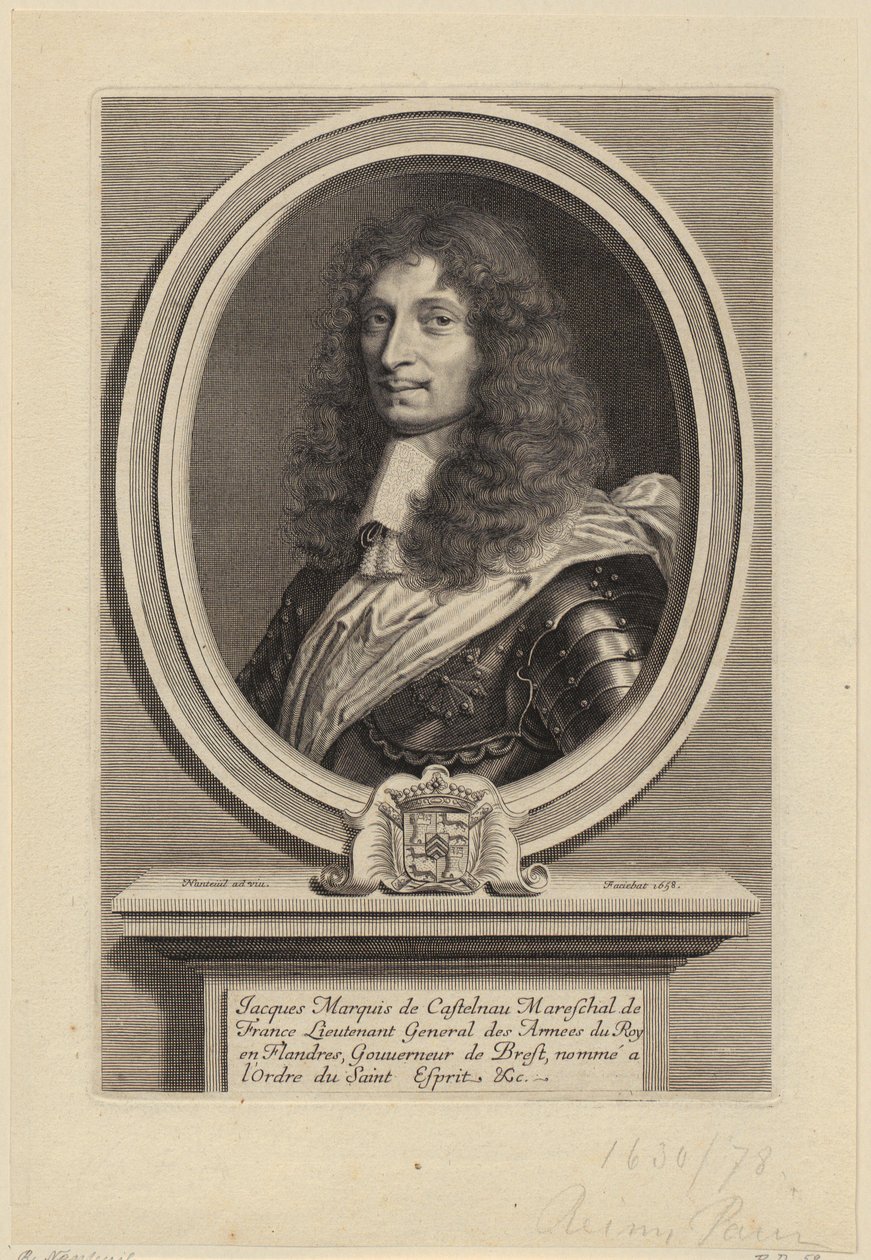 Portræt af Jacques II de Castelnau, fransk marskal af Robert Nanteuil
