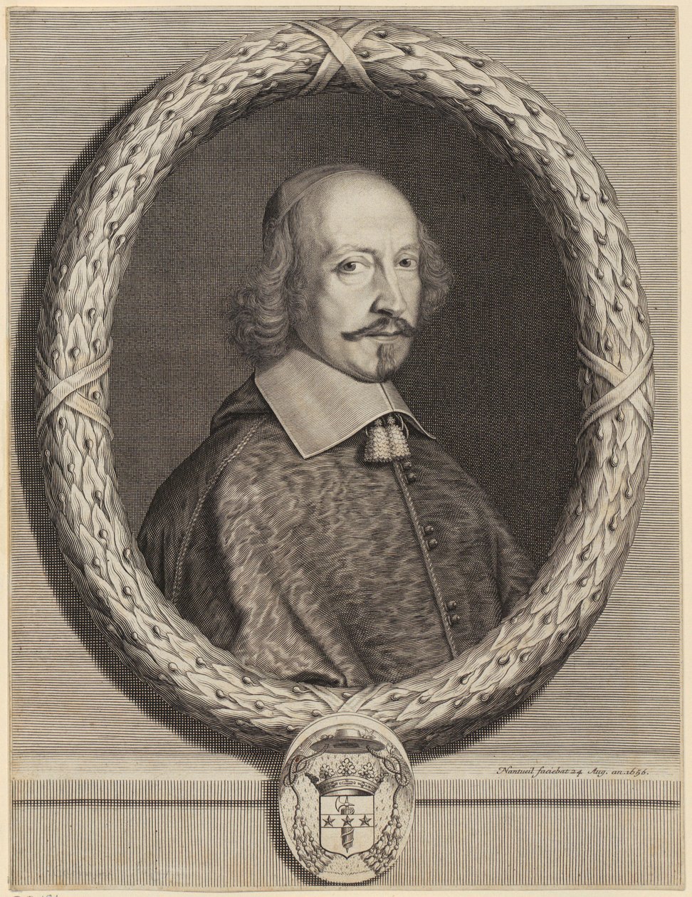 Portræt af kardinal Jules Mazarin af Robert Nanteuil
