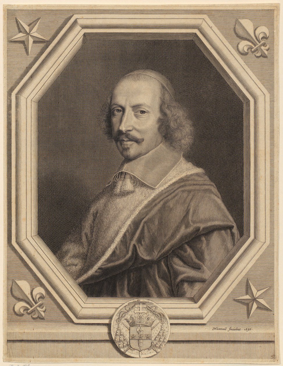 Portræt af kardinal Jules Mazarin af Robert Nanteuil