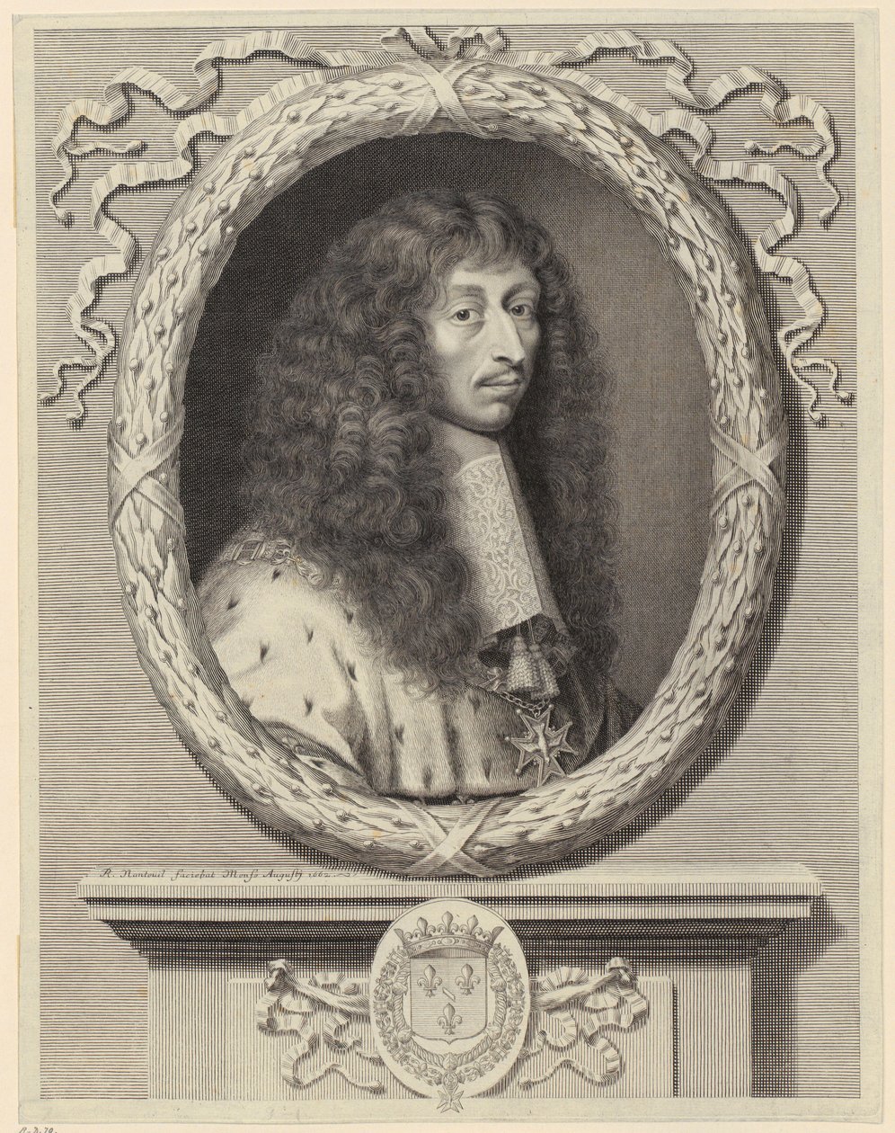 Portræt af Louis II de Bourbon, prins af Condé [Le Grand Condé] af Robert Nanteuil