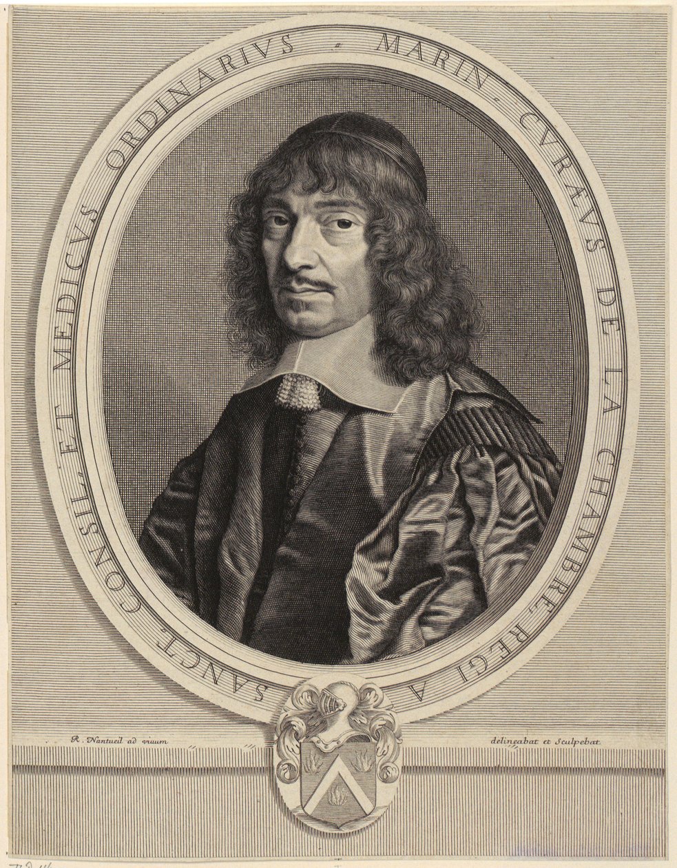 Portræt af Marin Cureau de La Chambre af Robert Nanteuil