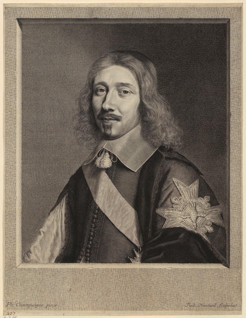 Portræt af Michel IV Le Tellier, fransk minister af Robert Nanteuil