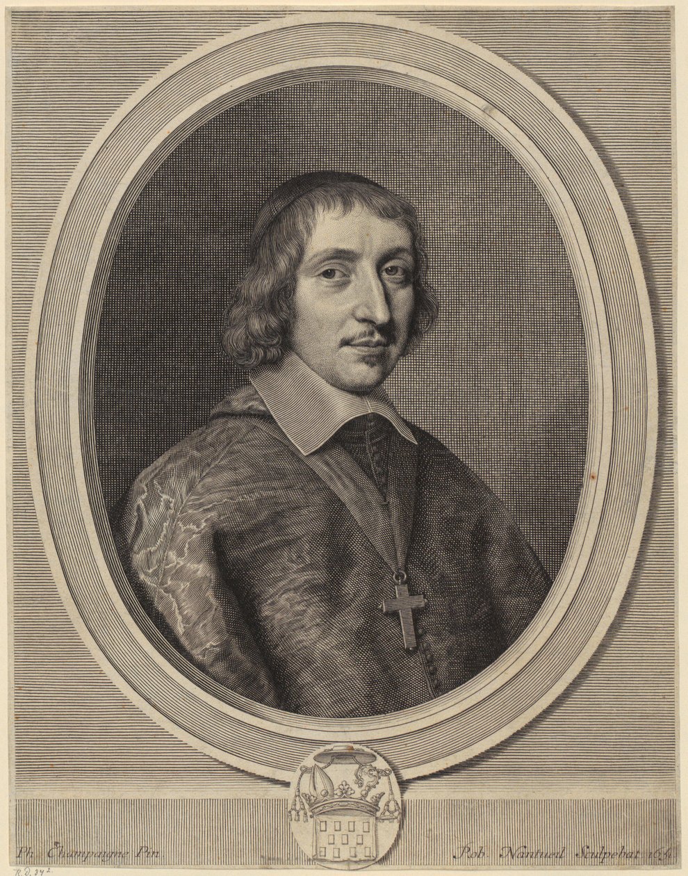 Portræt af Philibert-Emmanuel de Beaumanoir de Lavardin af Robert Nanteuil