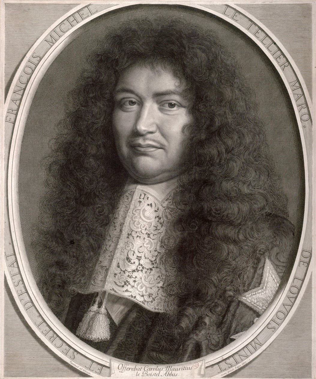 Portræt af Francois Michel Le Tellier af Robert Nanteuil