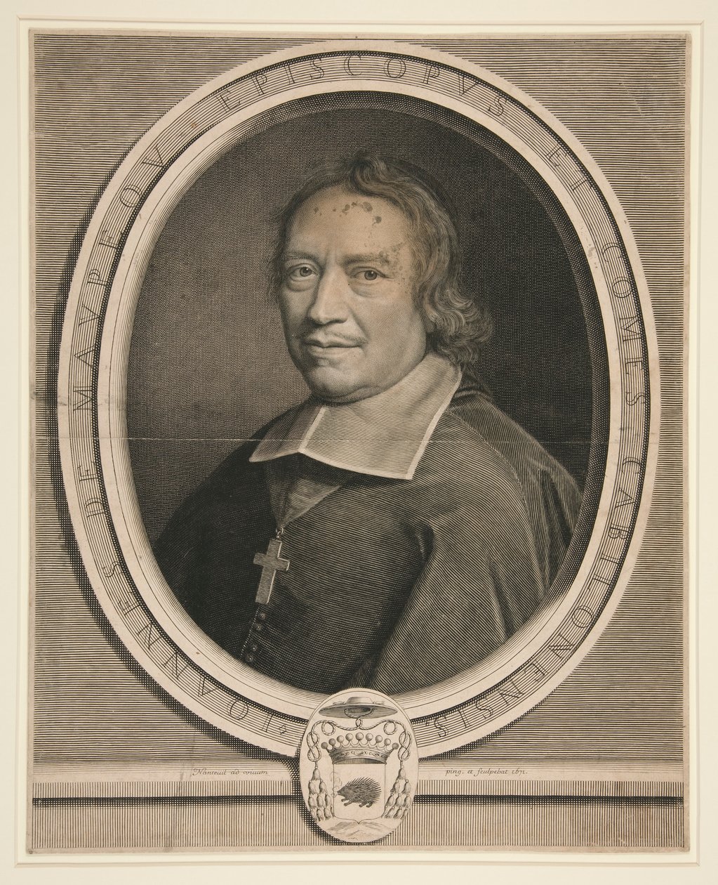 Portræt af Jean de Maupeou, biskop og greve af Chalons-sur-Saone af Robert Nanteuil