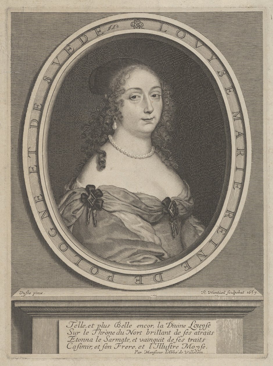 Portræt af Louise Marie, dronning af Polen og Sverige af Robert Nanteuil