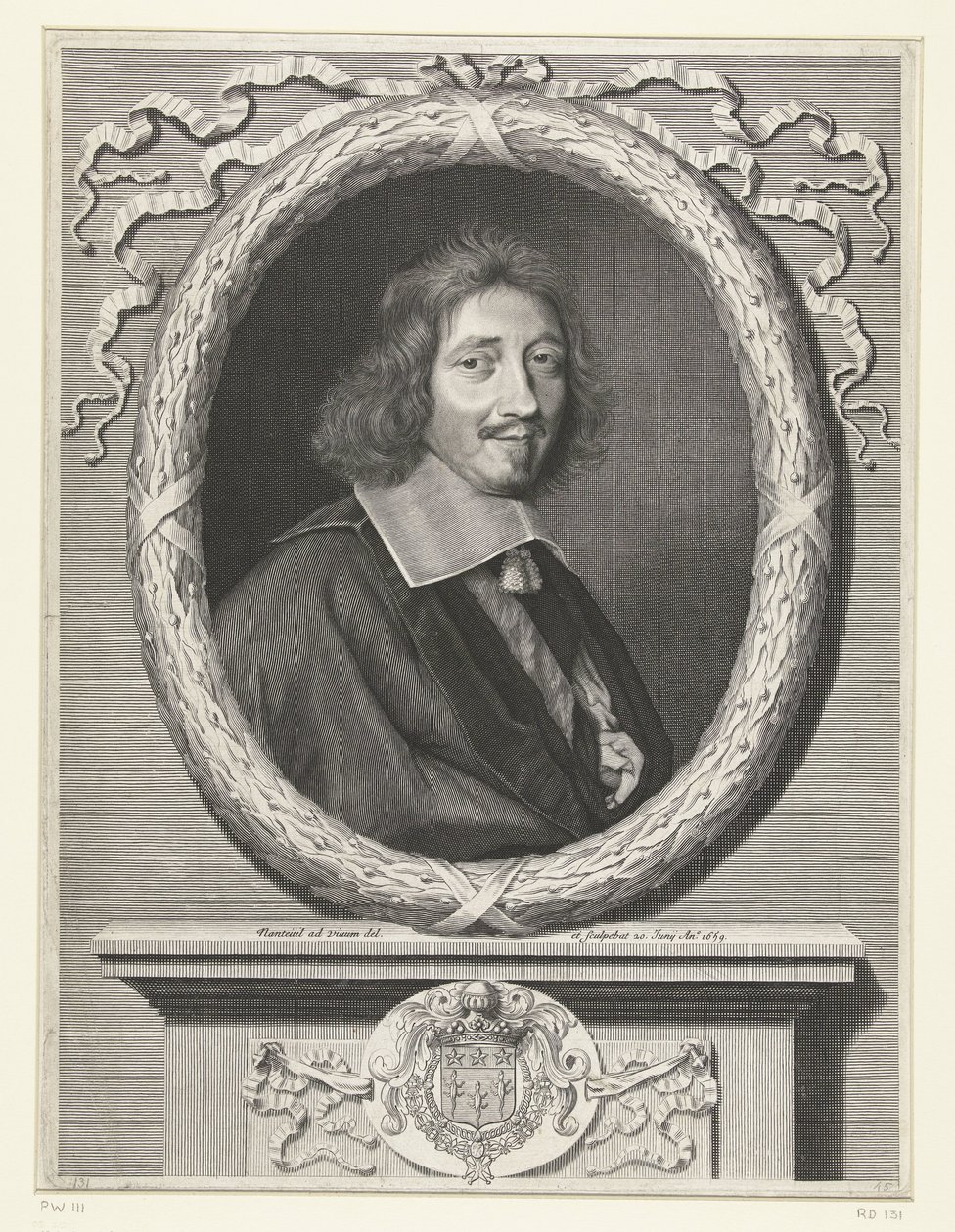 Portræt af Michel Le Tellier af Robert Nanteuil