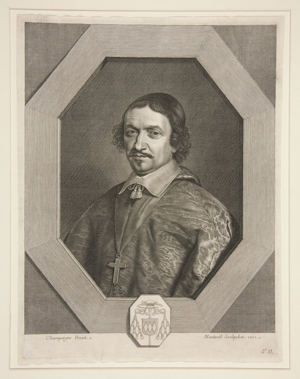 Victor Le Bouthellier, ærkebiskop af Tours (1596-1670) af Robert Nanteuil