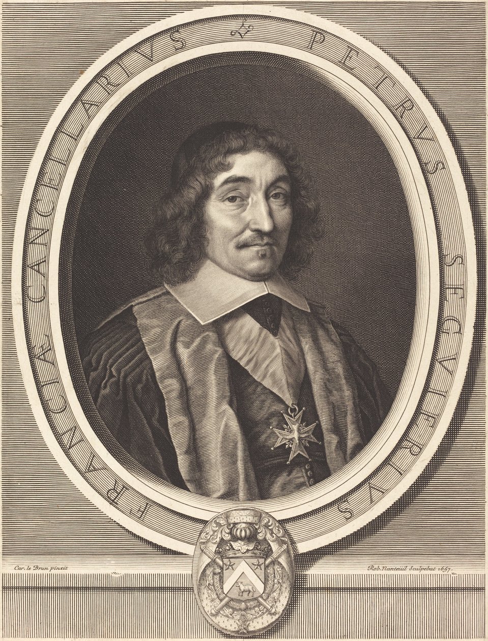 Kansler Pierre Seguier af Robert Nanteuil after Charles Le Brun
