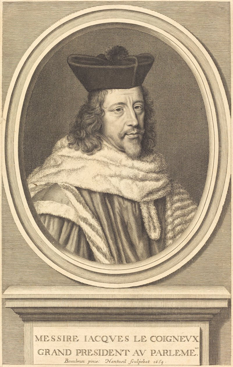 Jacques Le Coigneux af Robert Nanteuil after Henri Beaubrun