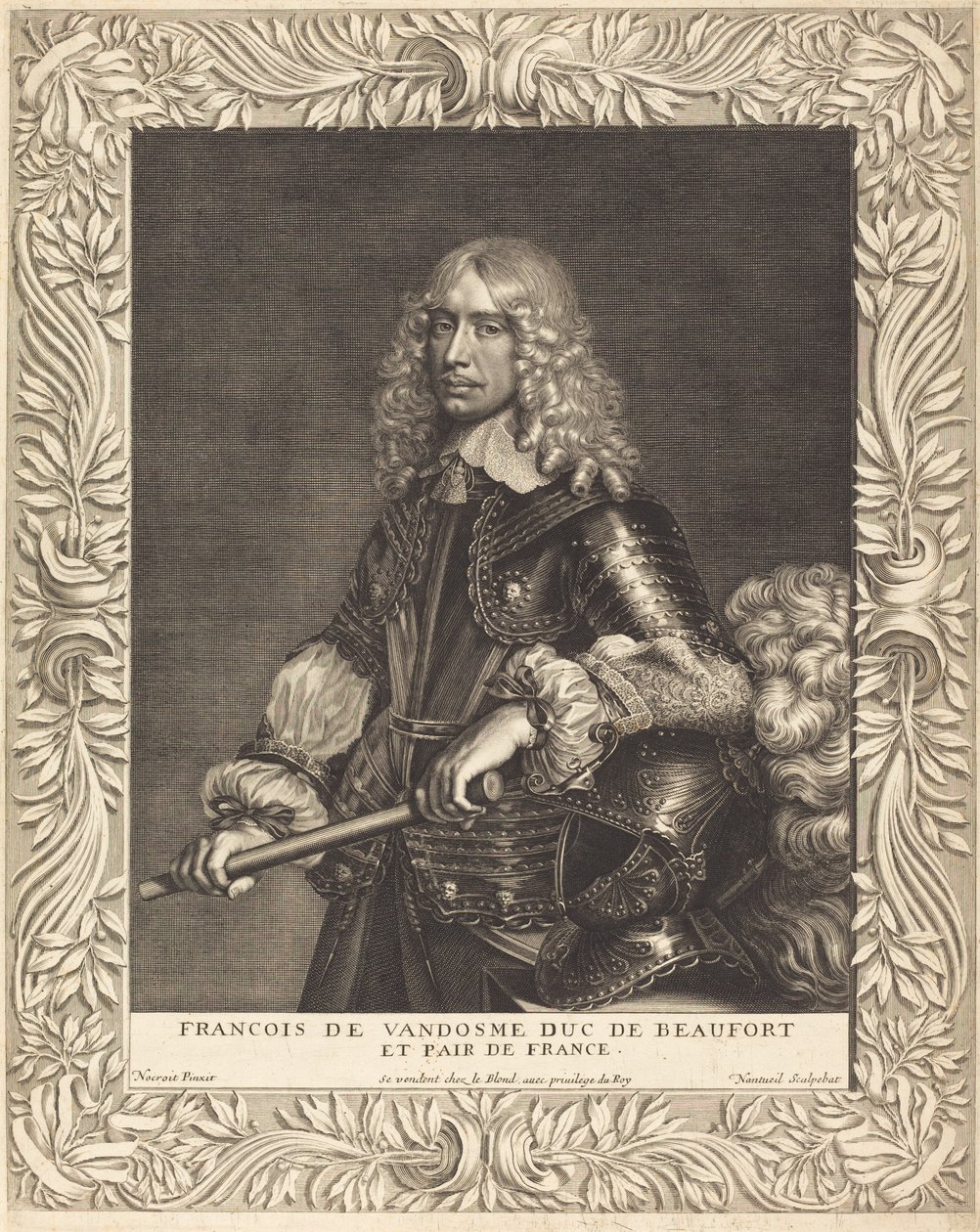 Francois, hertug af Beaufort af Robert Nanteuil after Jean Nocret