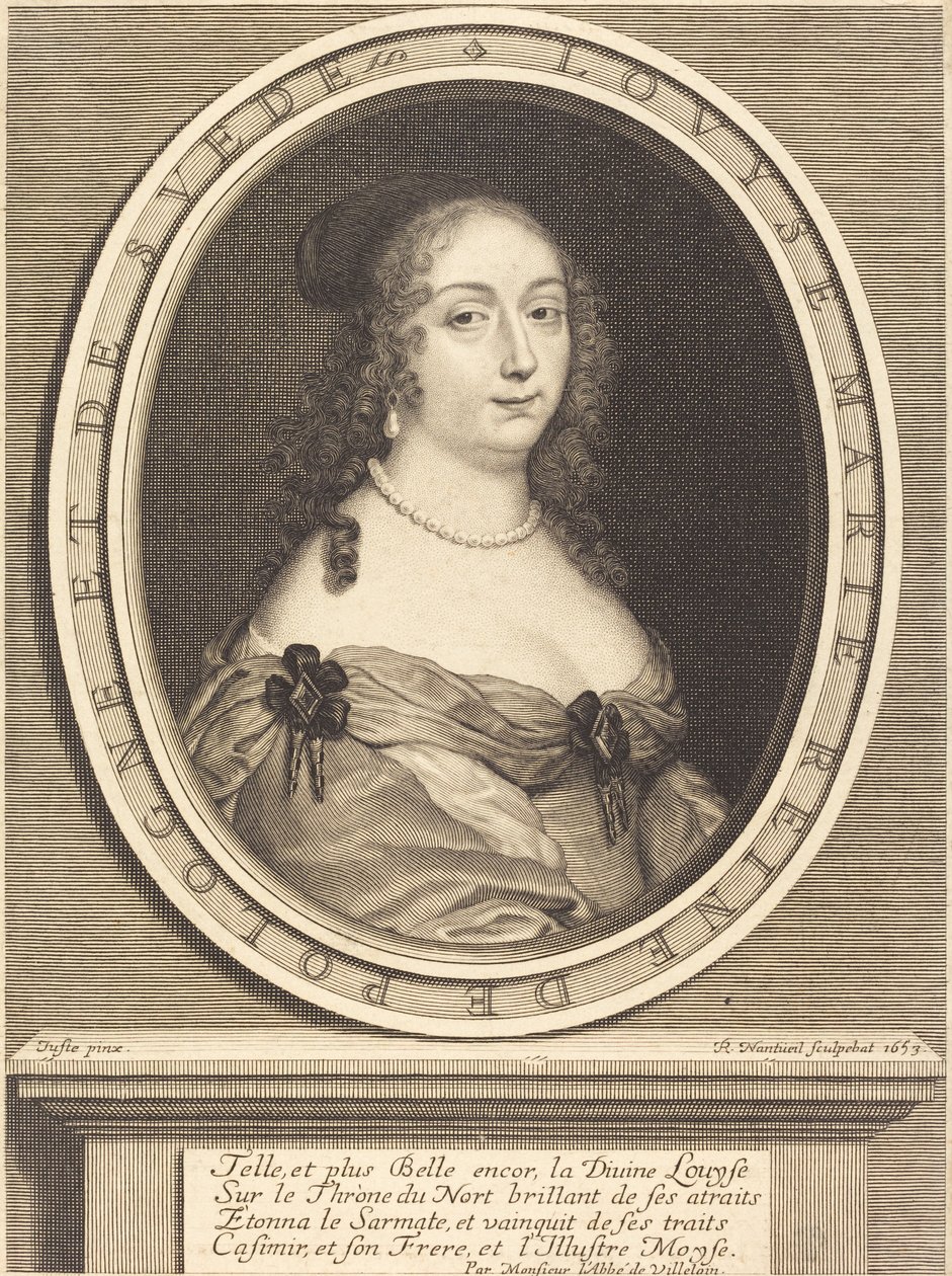 Louis-Marie, dronning af Polen af Robert Nanteuil after Justus van Verus