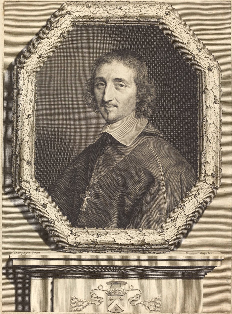 Ferdinand de Neufville af Robert Nanteuil after Philippe de Champaigne