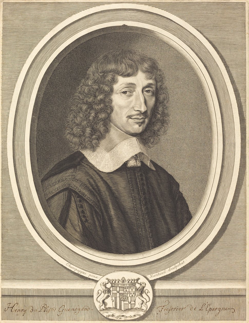 Henri de Guenegaud af Robert Nanteuil after Philippe de Champaigne