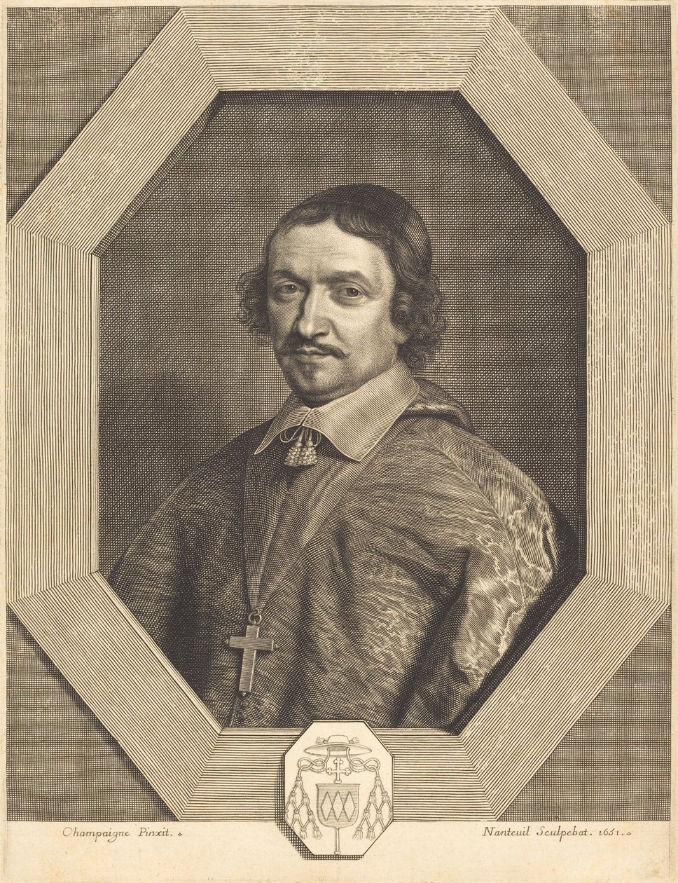Victor Bouthillier af Robert Nanteuil after Philippe de Champaigne