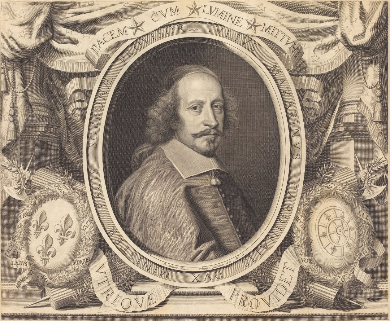 Kardinal Jules Mazarin af Robert Nanteuil after Pierre Mignard I