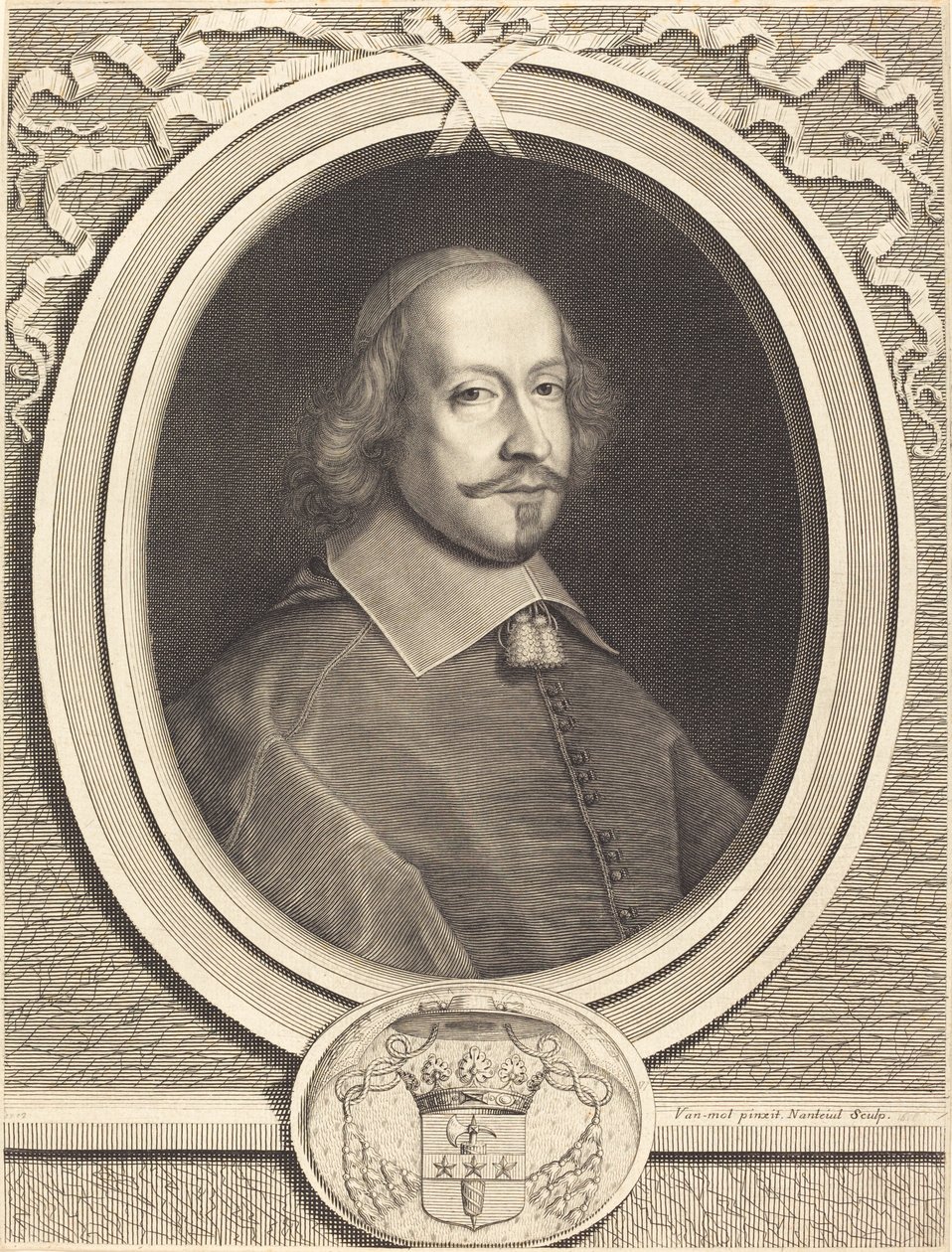 Kardinal Jules Mazarin af Robert Nanteuil after Pieter van Mol