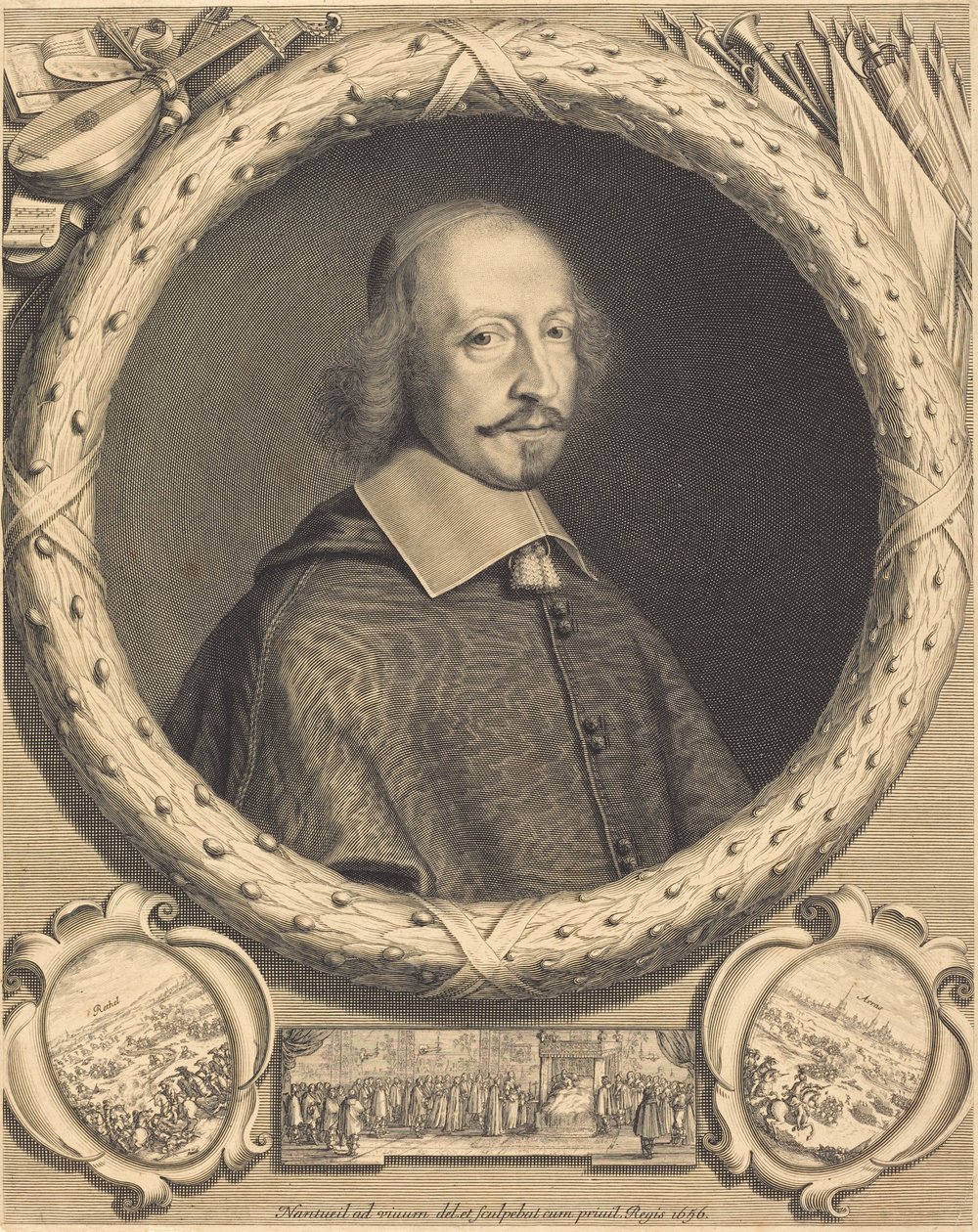 Kardinal Jules Mazarin af Robert Nanteuil and Israël Silvestre