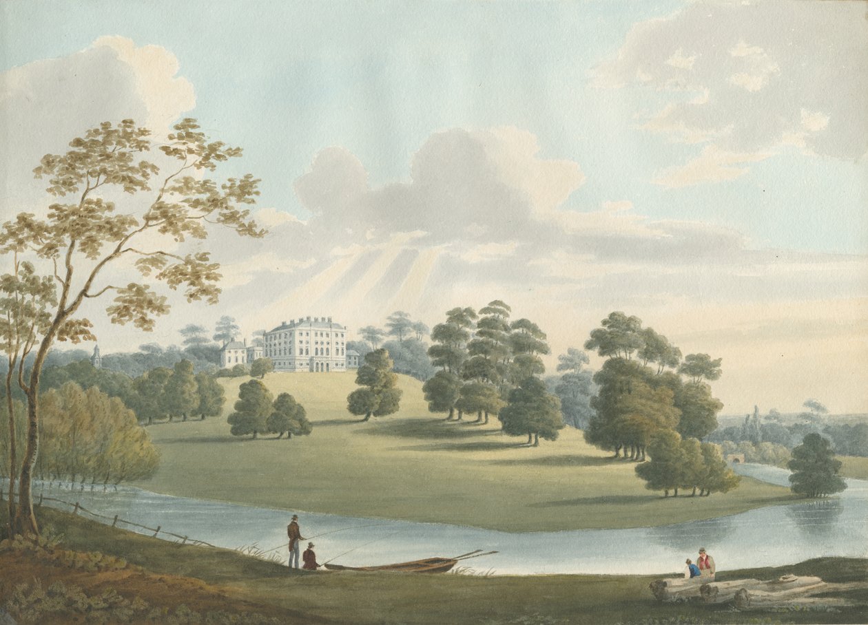 Patshull House: akvarelmaleri, og [1826] af Robert Noyes