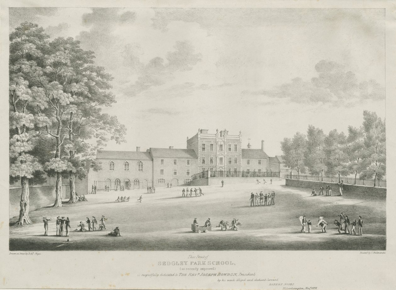 Sedgley Park School: gravering, nov 1838 (tryk) af Robert Noyes