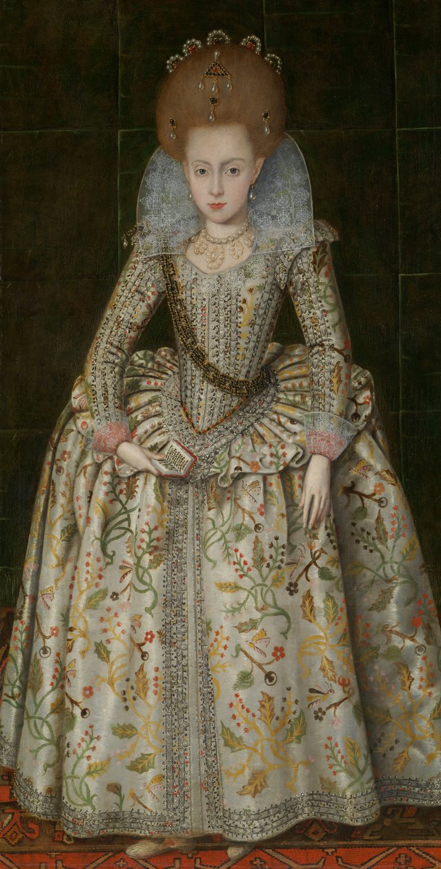 Prinsesse Elizabeth 1596-1662, senere dronning af Bøhmen, ca. 1606. af Robert Peake I