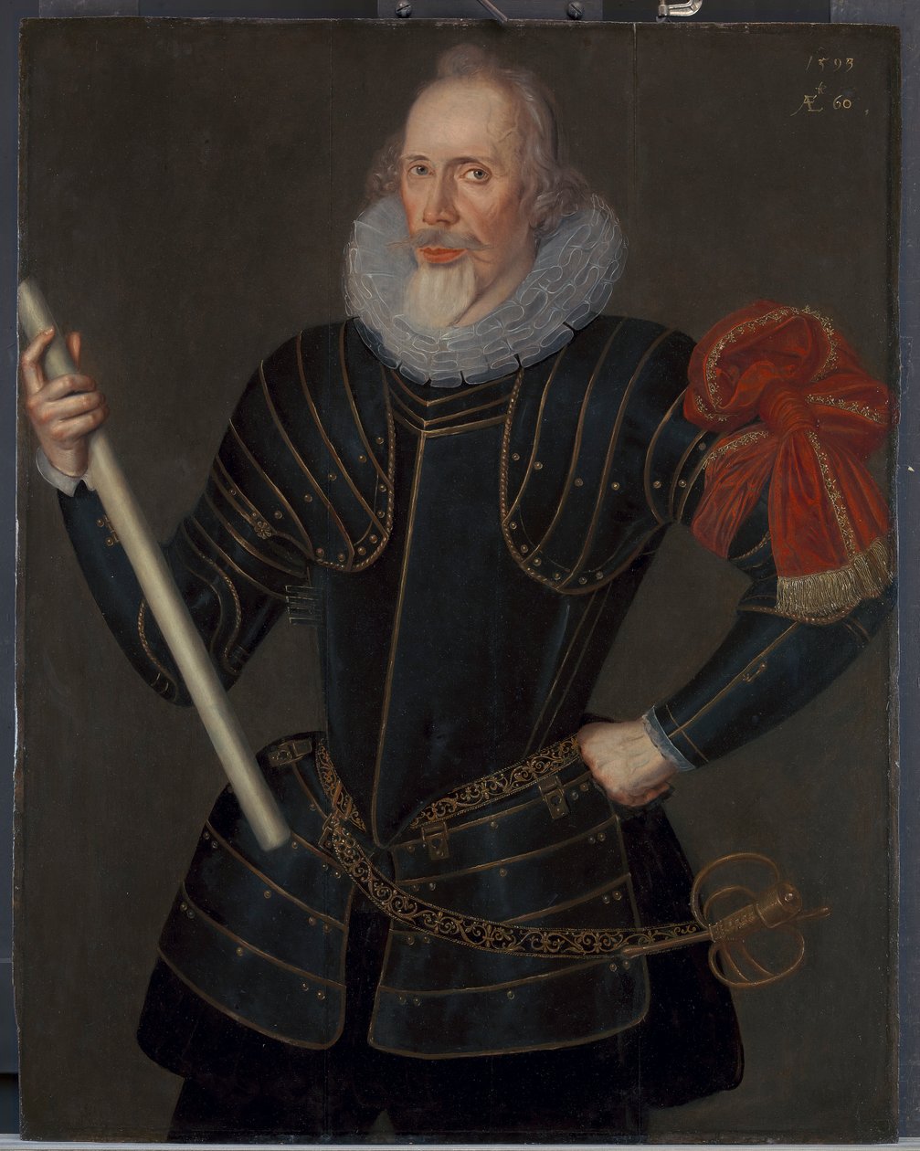 Portræt af en mand, muligvis Thomas Howard, tredje Viscount Bindon (ca. 1539–1611) af Robert Peake the elder