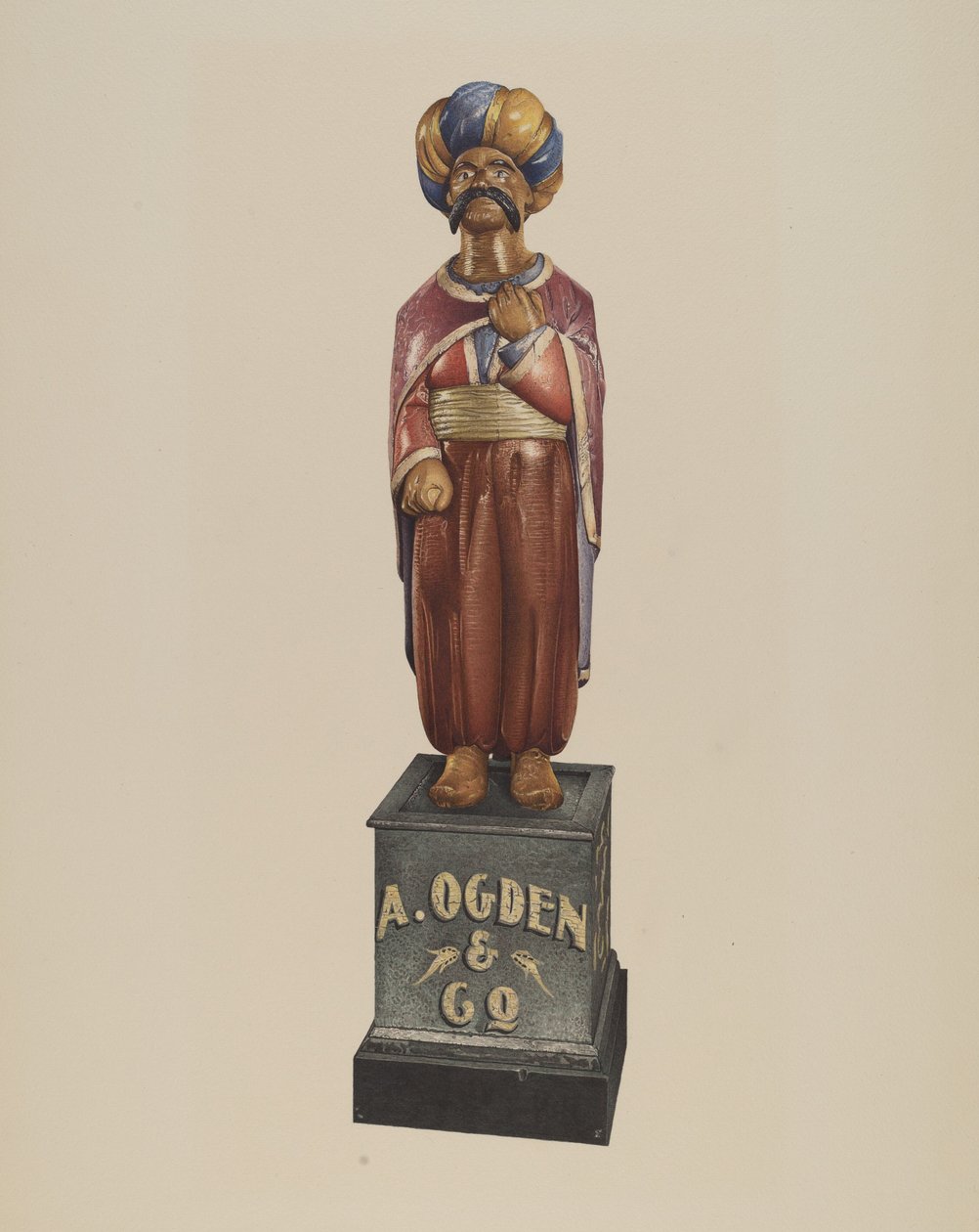 Cigarbutik figur af Robert Pohle