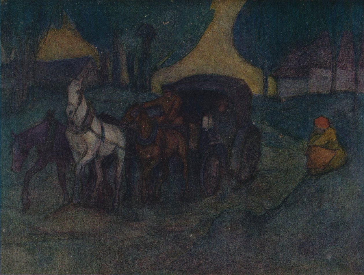 En landevej i Polen, c1901, 1905 af Robert Polhill Bevan