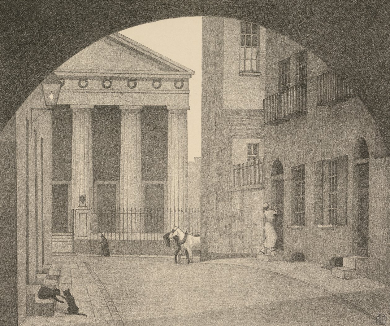 En London kirke af Robert Polhill Bevan