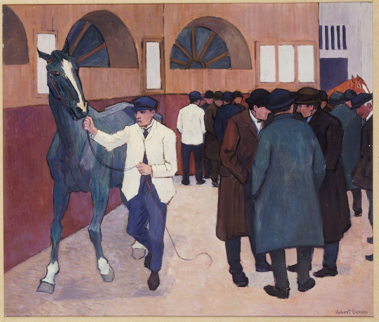 Hestehandlere på Barbican, 1918 af Robert Polhill Bevan