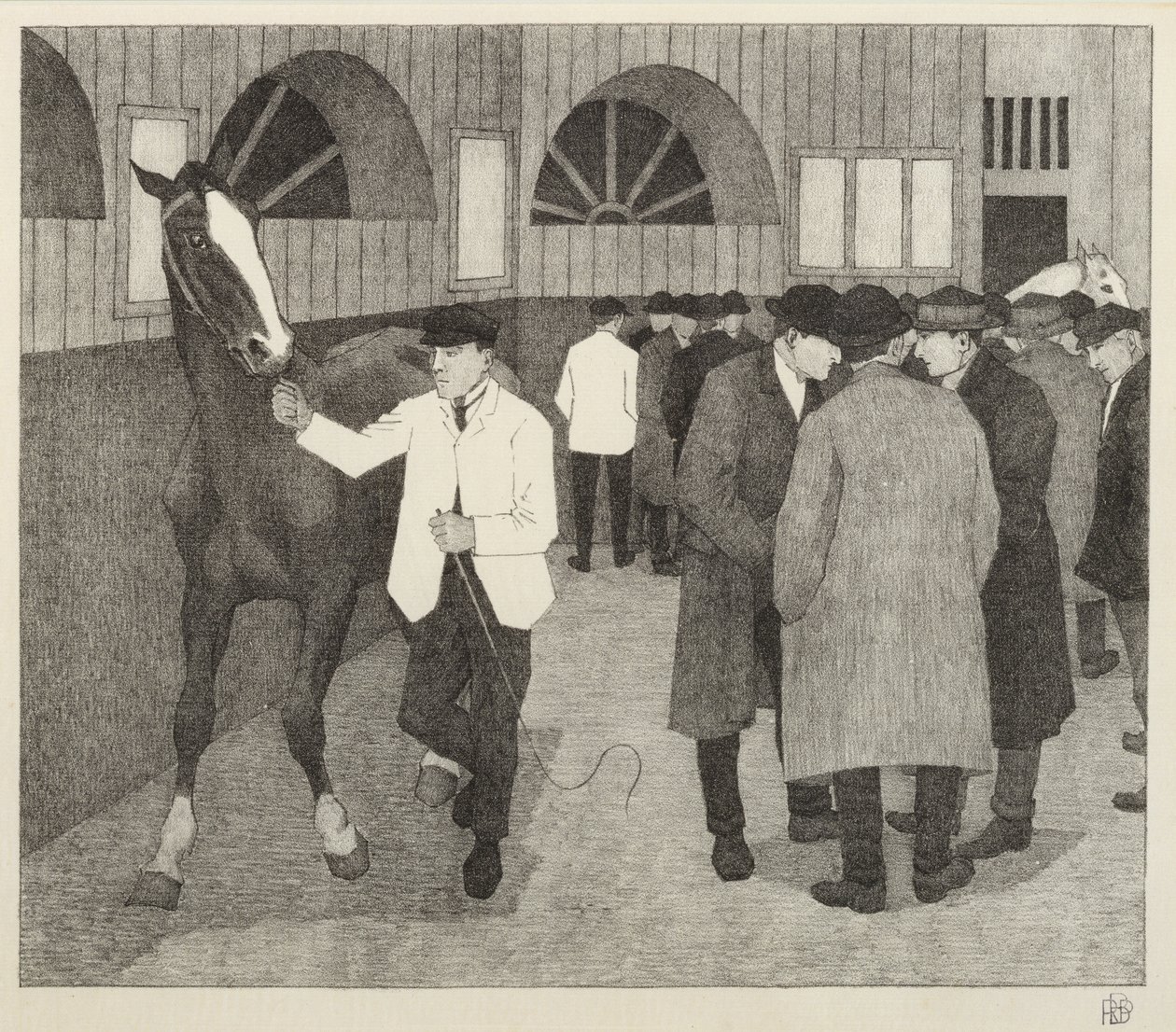 Hestehandlere på Barbican, 1921 af Robert Polhill Bevan