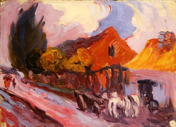 Polsk smedje (olie på lærred) af Robert Polhill Bevan