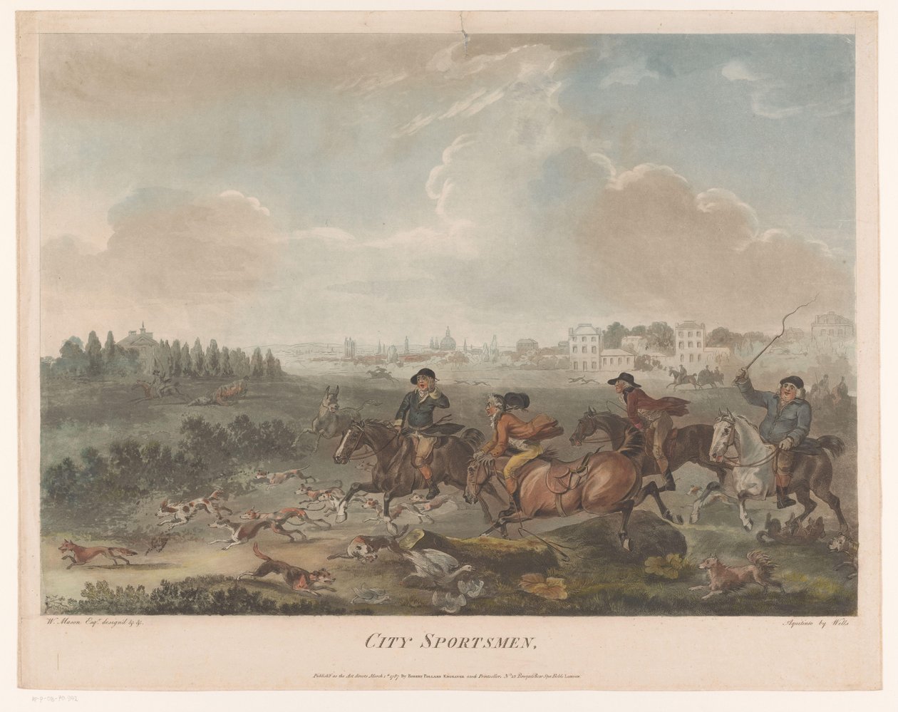 Kaotisk jagt med hunde City Sportsmen (titel på objekt) af Robert Pollard (I) (possibly)