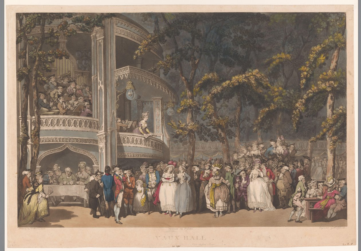 Vauxhall Gardens i London Vauxhall (titel på objekt) af Robert Pollard (I)