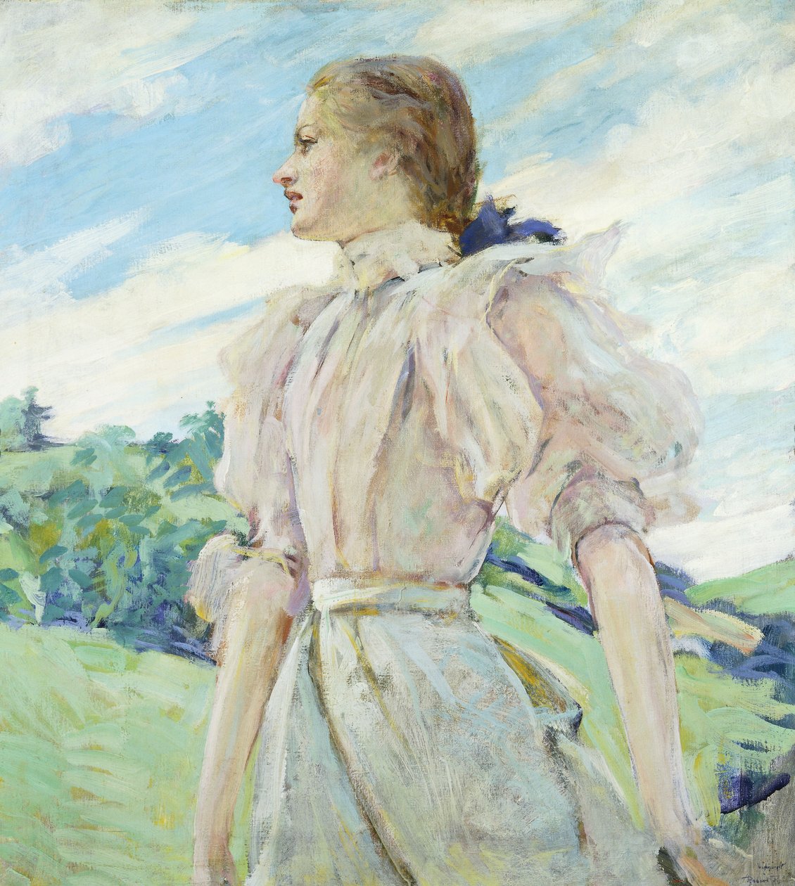 A Breezy Day, ca. 1898 (olie på lærred) af Robert Reid