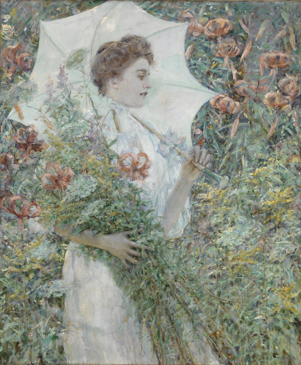 Den hvide parasol af Robert Reid