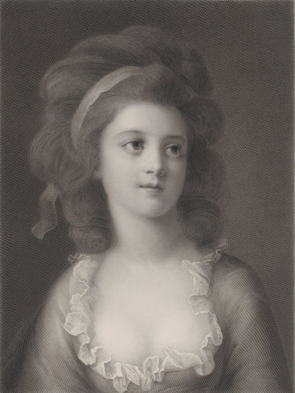 Halv-længde portræt af Sophie eller Apollonia Helena Potocka som en ung pige, 1872 af Robert Reyher