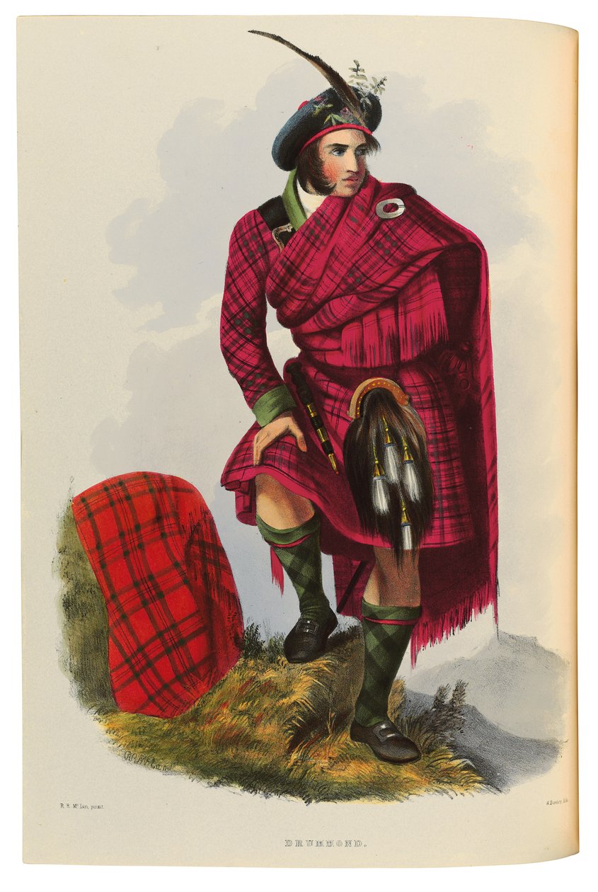 En illustration fra "The Clans of the Scottish Highlands", af Robert Ronald McIan