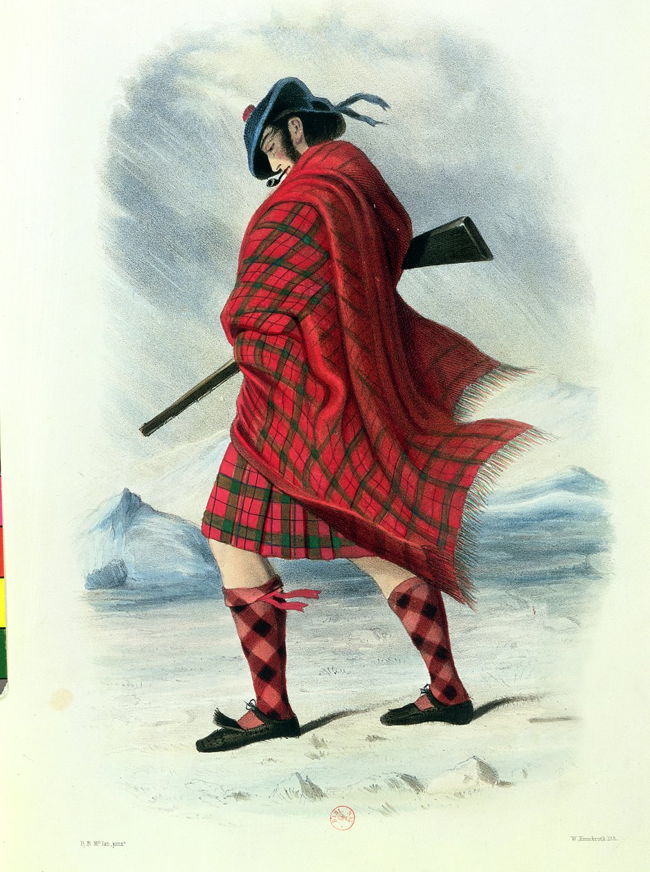 Scotsman in Highland Dress, graveret af W. Kinnebrock af Robert Ronald McIan
