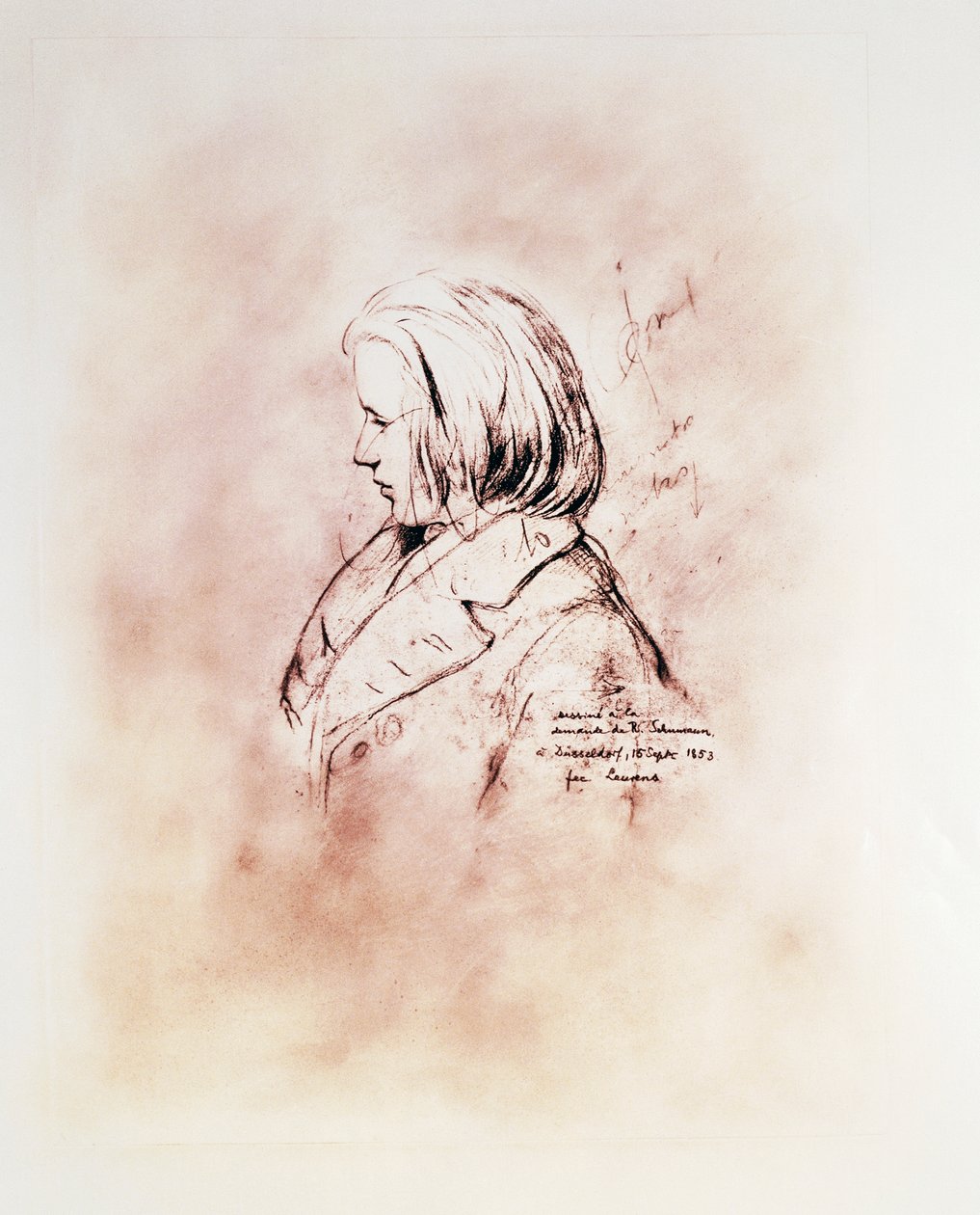 Portræt af den tyske komponist Johannes Brahms (Hamburg af Robert Schumann