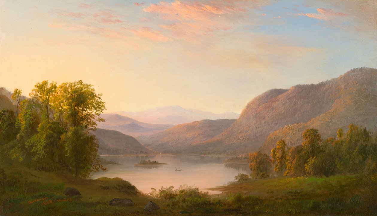 Udsigt i Laurentian-bjergene, nær Québec af Robert Scott Duncanson