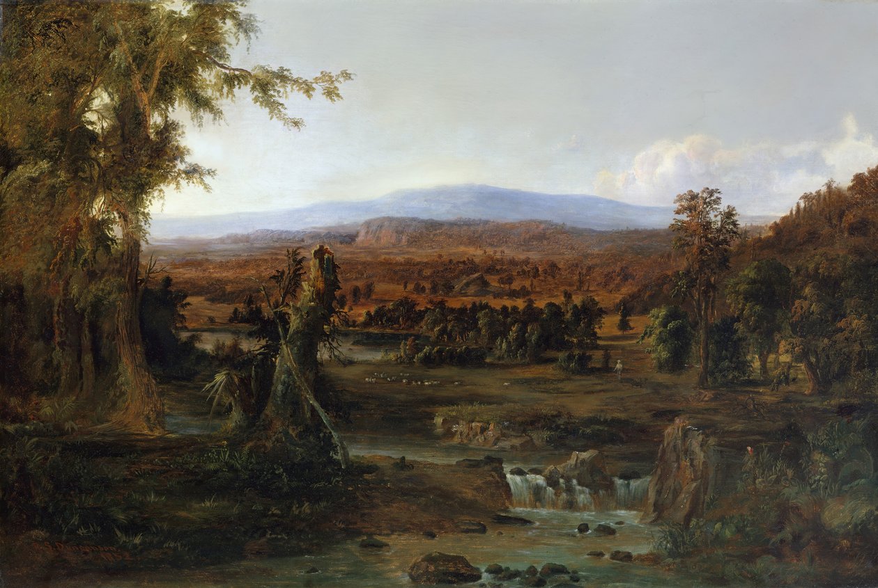 Landskab med hyrde, 1852. af Robert Seldon Duncanson