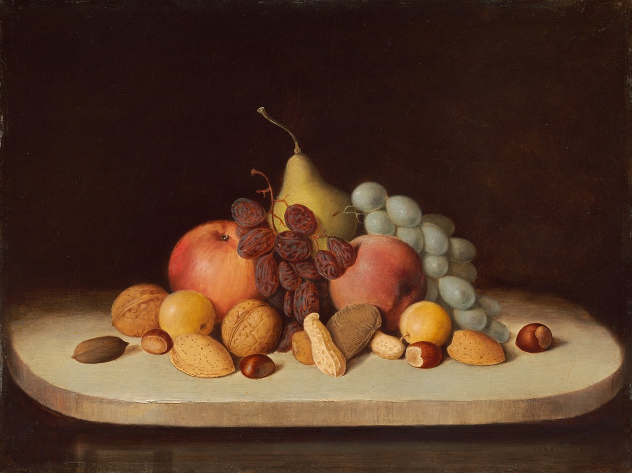 Stilleben med frugt og nødder af Robert Seldon Duncanson