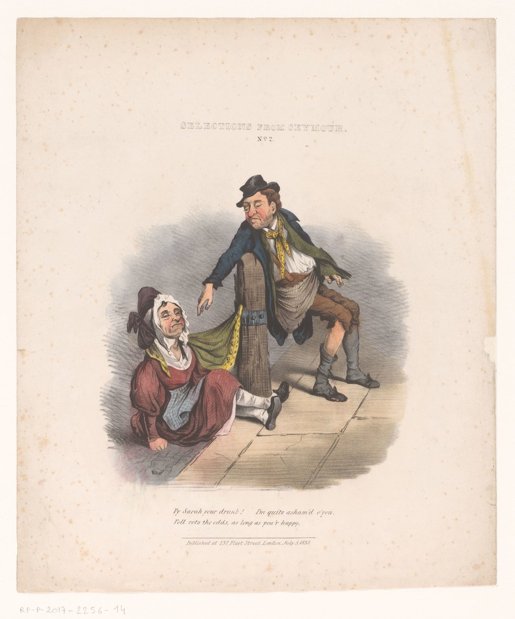 Tegnefilm med fuld mand og kvinde Udvalg fra Seymour. ingen. 2 (titel på objekt) af Robert Seymour (attributed to)